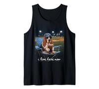 Divertente Basset Hound Baseball Mom I Live Here Now Canotta