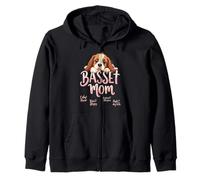 Divertente Basset Mom Dog Basset Hound Mamma Humor Citazione Felpa con Cappuccio