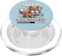 Divertente basso FPS High Stress Gaming Fox Pixel Art Design PopSockets PopGrip per MagSafe