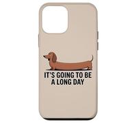 Divertente bassotto "Sarà una lunga giornata" Custodia per iPhone 12 mini