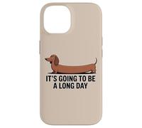 Divertente bassotto "Sarà una lunga giornata" Custodia per iPhone 14