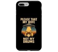Divertente batterista UFO Alien Si prega di prendere mia moglie non la mia batteria Custodia per iPhone 7 Plus/8 Plus