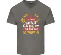 Divertente BBQ se Papà Can'T Griglia It Nessuno Can Uomo Scollo A V Cotone