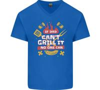 Divertente BBQ se Papà Can'T Griglia It Nessuno Can Uomo Scollo A V Cotone