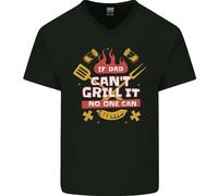 Divertente BBQ se Papà Can'T Griglia It Nessuno Can Uomo Scollo A V Cotone