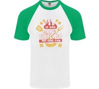 Divertente BBQ se Papà Can'T Griglia It Non Si Può DA UOMO S/S Baseball T-Shirt