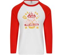 Divertente BBQ se Papà Can'T Griglia It Non Si Può Uomo L/S Baseball T-Shirt