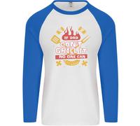 Divertente BBQ se Papà Can'T Griglia It Non Si Può Uomo L/S Baseball T-Shirt