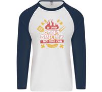 Divertente BBQ se Papà Can'T Griglia It Non Si Può Uomo L/S Baseball T-Shirt