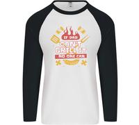 Divertente BBQ se Papà Can'T Griglia It Non Si Può Uomo L/S Baseball T-Shirt