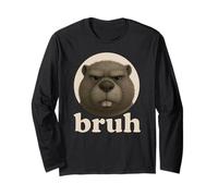 Divertente Beaver Bruh Umorismo Meme Zoo Day Ragazzi Ragazze Maglia a Manica