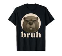 Divertente Beaver Bruh Umorismo Meme Zoo Day Ragazzi Ragazze Maglietta