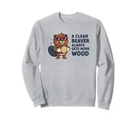 Divertente Beaver Occhiali da Sole Lavorazione del Legno Gioco di Parole Felpa