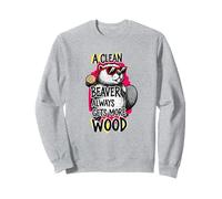 Divertente Beaver Occhiali da Sole Lavorazione del Legno Gioco di Parole Felpa