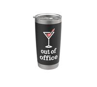 Divertente bevanda fuori ufficio vacanza prendere una pausa cocktail Bicchiere termico in acciaio inox doppia parete