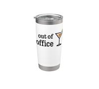 Divertente bevanda fuori ufficio vacanza prendere una pausa cocktail Bicchiere termico in acciaio inox doppia parete