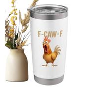 Divertente bicchiere con pollo e gallo - Acciaio inossidabile isolato sotto vuoto da 20 once, mantiene il caffè caldo per 6 ore con bevande fredde e ghiacciate | da viaggio a doppia parete per