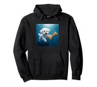 Divertente Bichon Frise Nuoto Subacqueo Felpa con Cappuccio