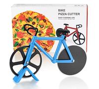 Divertente bicicletta pizza coltello ruota in acciaio inox coltello pizza doppia ruota coltello pizza utensile da cucina regalo creativo
