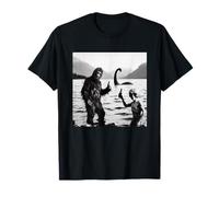 Divertente Bigfoot Alien Loch Ness Monster Lake Gathering Novità Maglietta