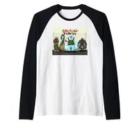 Divertente Bigfoot Alien Lochness Mostro Lupo Mannaro Criptozoologia Maglia con Maniche Raglan