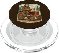 Divertente Bigfoot Farmer Guidare Trattore nella foresta PopSockets PopGrip per MagSafe