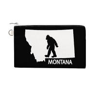 Divertente Bigfoot I Believe Loves Montana MT personalizzato portamonete in tela portamonete borsa portamonete piccola borsa per trucco per uomo donna 19,1 x 11,7 cm, Stile:, Taglia unica, MHXYZHW
