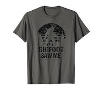 Divertente Bigfoot Saw Me Sasquatch Maglietta