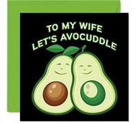 Divertente biglietto compleanno moglie moglie Let's Avocuddle - Scheda buon compleanno moglie da marito partner moglie regalo compleanno 145mm biglietti auguri San Valentino