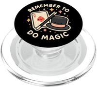Divertente biglietto con cappello e scritta in inglese "Remember to Do Magic" PopSockets PopGrip per MagSafe