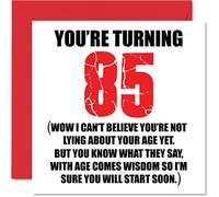 Divertente biglietto di auguri 85° compleanno uomini e donne - Start Lying - divertente biglietto di compleanno papà mamma bisnonno nonno nonno nonno zia zia 145mm