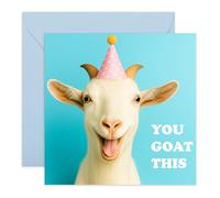 Divertente biglietto di auguri con scritta "You Goat This", divertente biglietto di auguri per figlio, figlia, mamma, papà, nipote, collega, collega, moglie, marito, amico, lui, lei, lei, messaggio