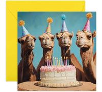 Divertente biglietto di auguri di compleanno con cammello per uomini e donne, biglietti di compleanno con foto artistiche, per papà, mamma, figlio, fratello, zio, carino, sciocco, biglietto di