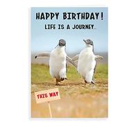 Divertente biglietto di auguri di compleanno "Life is a journey" - 17,8 x 12,7 cm - Regal Publishing