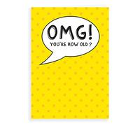 Divertente biglietto di auguri di compleanno OMG youre how old - 17,8 x 12,7 cm - Regal Publishing