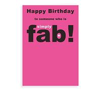Divertente biglietto di auguri di compleanno "Simply fab" - 17,8 x 12,7 cm - Regal Publishing