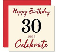Divertente biglietto di auguri il 30° compleanno uomini e donne motivo cui papà mamma figlio figlia fratello sorella zio zia cugino 145mm biglietto di auguri