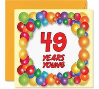 Divertente biglietto di auguri il 49° compleanno uomini e donne papà nonna fratello sorella zia nonna nonno nonno 145mm biglietto di auguri il 49° compleanno