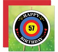 Divertente biglietto di auguri il 57° compleanno uomini e donne età target biglietto di auguri papà mamma nonno nonna zio zia cugino amico 145mm biglietto di auguri