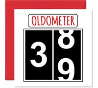 Divertente biglietto di auguri per il 39° compleanno per uomo e donna per anziani per papà mamma figlio figlia fratello sorella zio zia cugino 145 x 145 mm biglietto di auguri per 39° compleanno