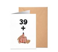 Divertente biglietto di auguri per il 40° compleanno per uomini e donne, biglietto di auguri per il 40° compleanno per figlio, figlia, fratello, sorella, 12 × 17 cm, interno bianco e busta inclusa