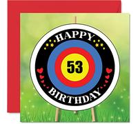Divertente biglietto di compleanno 53° compleanno uomini e donne età target biglietto di auguri papà mamma nonno nonna zio cugino amico 145mm biglietto di auguri