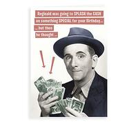 Divertente biglietto di compleanno con scritta "Splash the cash", 17,8 x 12,7 cm, Regal Publishing