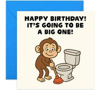 Divertente biglietto di compleanno da uomo, con scritta in lingua inglese "It's a Big One", per papà, fratello, zio, marito, biglietto quadrato, interno bianco con busta