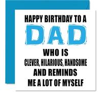 Divertente biglietto di compleanno papà - Smart divertente bella Joke Happy Birthday Card papà da figlio figlia regalo di compleanno papà 145mm regalo papà papà papà