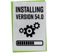 Divertente biglietto di compleanno per 54° compleanno per giocatore, installazione versione 54.0, biglietto di 54 anni per uomo, biglietto di compleanno per geek, buon 54° compleanno, biglietto di