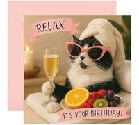 Divertente biglietto di compleanno per donne lei, biglietto di auguri per mamma, sorella, collega, nonna, moglie, fidanzata, Bestie BFF - quadrato, interno bianco con busta di alta qualità