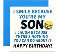 Divertente biglietto di compleanno per figlio, con scritta in lingua inglese "Nothing You Can Do About It", divertente regalo di compleanno per adolescente, per lui, con scritta "Silly Joke Whitty