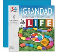 Divertente biglietto di compleanno per nonno, prossimo turno sbloccato | Gioco da tavolo con spinner e testo sfacciato, celebra la sopravvivenza di un altro anno con stile, quadrato 145 mm