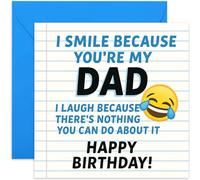 Divertente biglietto di compleanno per papà, con scritta in lingua inglese "Nothing You Can Do About It", divertente regalo di compleanno per uomo, per lui, con scritta "Silly Joke Whitty", interno